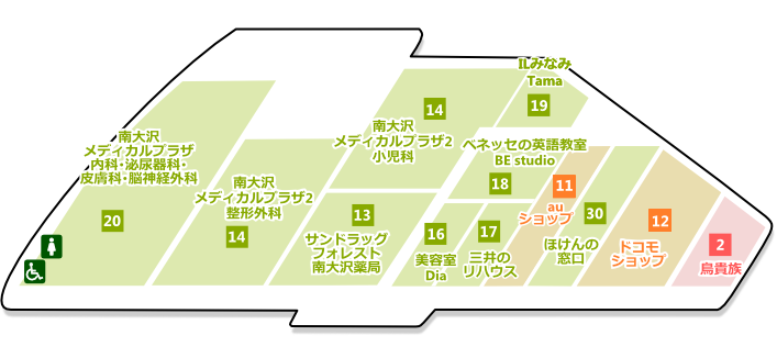 フロアマップ フォレストモール南大沢